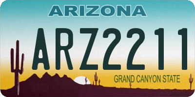 AZ license plate ARZ2211