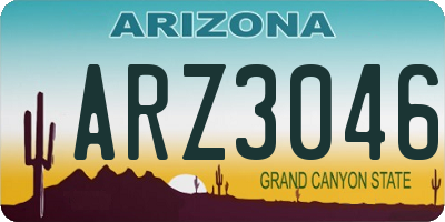 AZ license plate ARZ3046