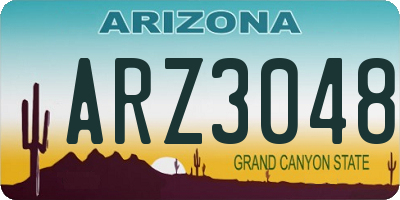 AZ license plate ARZ3048