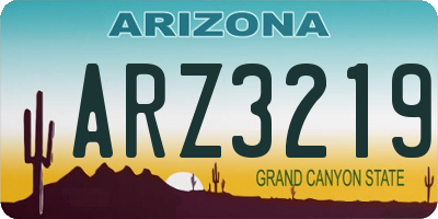 AZ license plate ARZ3219