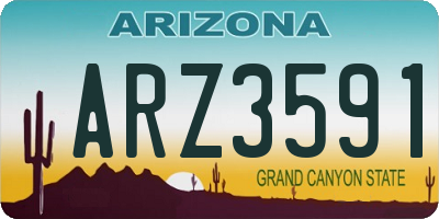 AZ license plate ARZ3591