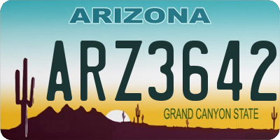 AZ license plate ARZ3642