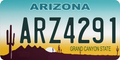 AZ license plate ARZ4291