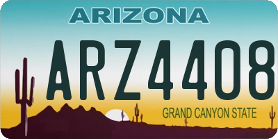 AZ license plate ARZ4408