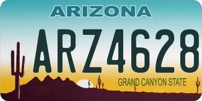 AZ license plate ARZ4628