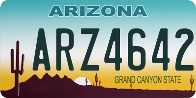 AZ license plate ARZ4642