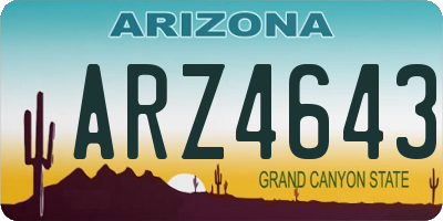 AZ license plate ARZ4643