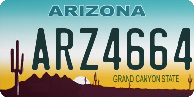 AZ license plate ARZ4664