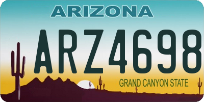 AZ license plate ARZ4698
