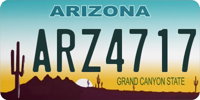 AZ license plate ARZ4717