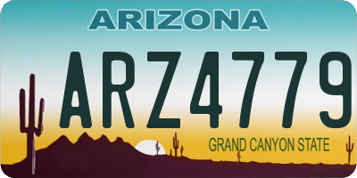 AZ license plate ARZ4779