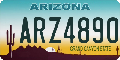 AZ license plate ARZ4890