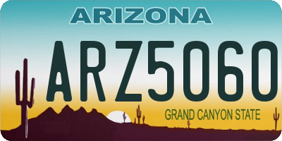 AZ license plate ARZ5060