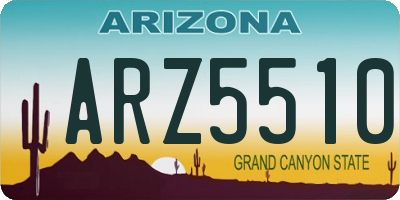 AZ license plate ARZ5510