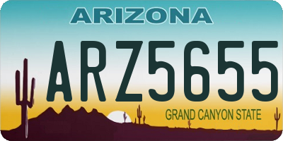 AZ license plate ARZ5655