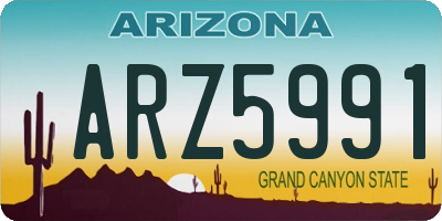 AZ license plate ARZ5991
