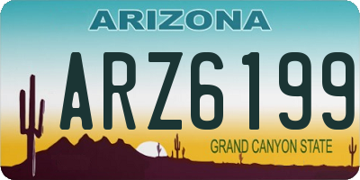 AZ license plate ARZ6199