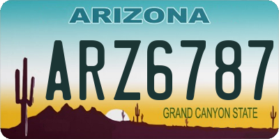 AZ license plate ARZ6787
