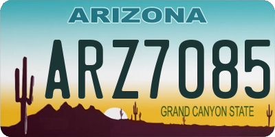 AZ license plate ARZ7085