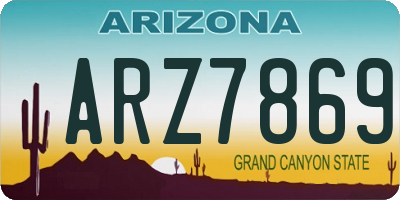 AZ license plate ARZ7869