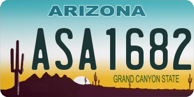 AZ license plate ASA1682
