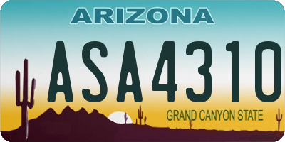 AZ license plate ASA4310