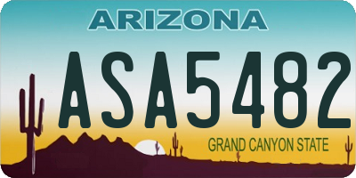 AZ license plate ASA5482