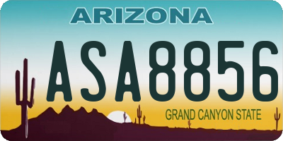 AZ license plate ASA8856