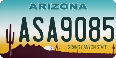 AZ license plate ASA9085