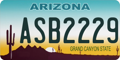 AZ license plate ASB2229