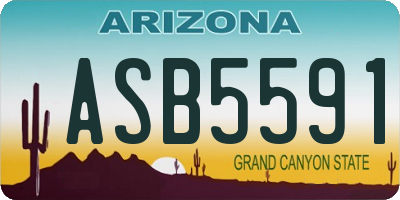 AZ license plate ASB5591