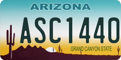 AZ license plate ASC1440