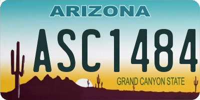 AZ license plate ASC1484