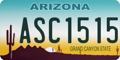 AZ license plate ASC1515