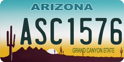 AZ license plate ASC1576