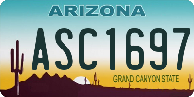 AZ license plate ASC1697