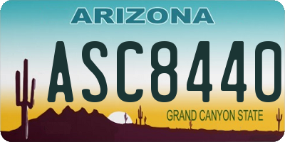 AZ license plate ASC8440