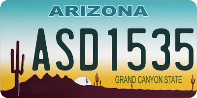 AZ license plate ASD1535