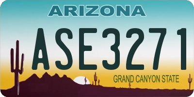 AZ license plate ASE3271