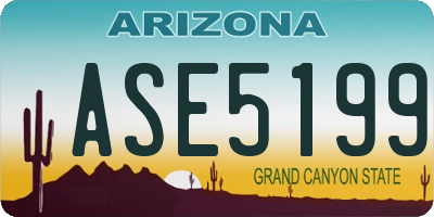 AZ license plate ASE5199