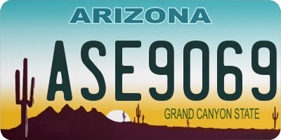 AZ license plate ASE9069