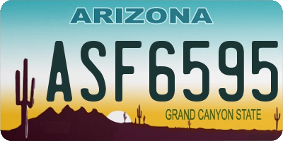 AZ license plate ASF6595