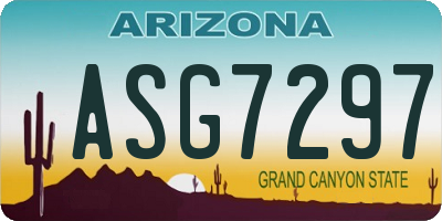 AZ license plate ASG7297