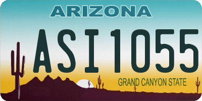 AZ license plate ASI1055