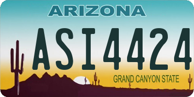 AZ license plate ASI4424