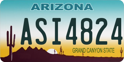 AZ license plate ASI4824