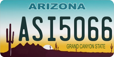 AZ license plate ASI5066