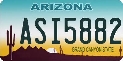 AZ license plate ASI5882