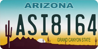 AZ license plate ASI8164
