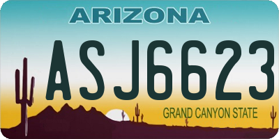 AZ license plate ASJ6623